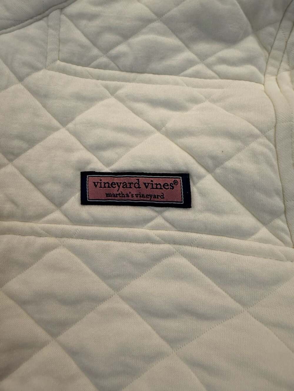 Vineyard Vines Women’s Quilted 1/4 Zip  White Size L (measures smaller) See pics - Picture 2 of 6